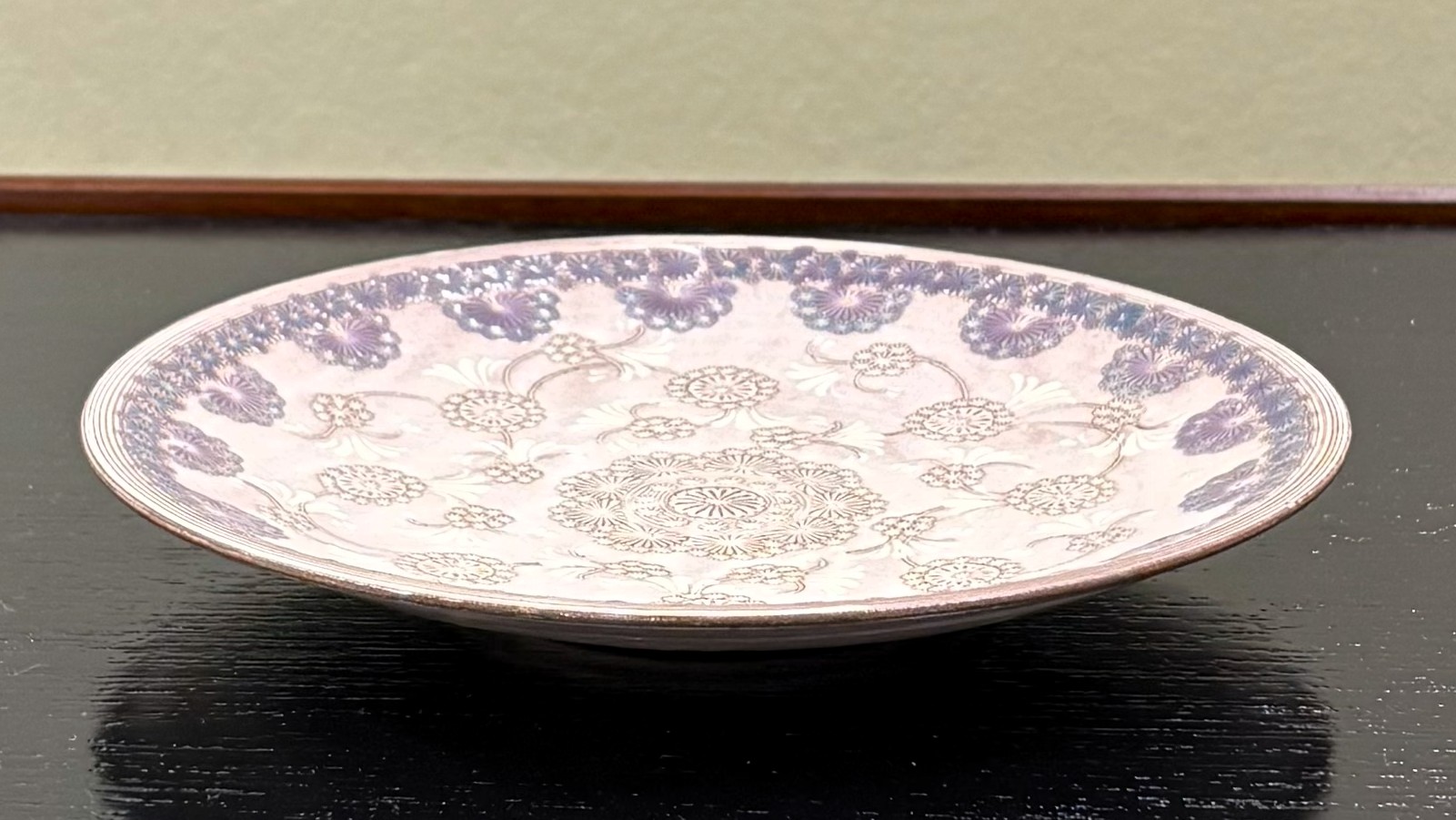 皿　紫彩華紋　森里陶楽