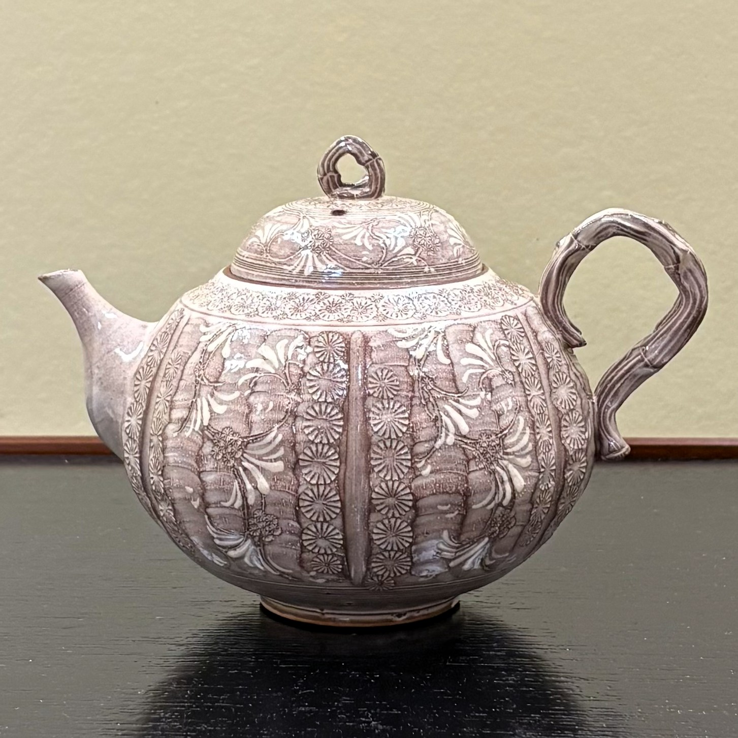 ティーポット　紫三島　竹華　森里陶楽